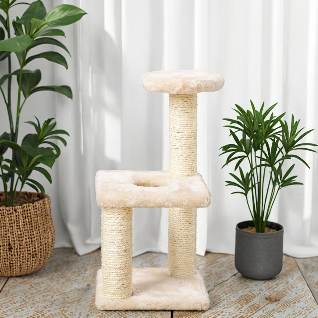 Cat Tree Tower Factory Cheap Wood Sisal Climbing Frame with Jumping Platform Scratching Post for Small Cats