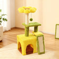 Designer Floor-to-Ceiling Cat Tree & Scratcher Elegant and Comprehensive Feline Furniture