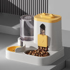 2 in 1 Automatic Pet Feeder and Water Dispenser Set Large Gravity Food Feeder Waterer for Small and Medium Cats Dogs