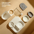 Factory Wholesale 2 in 1 Automatic Gravity Pet Food Feeder Water Dispenser Dog Cat Bowls Drinking Fountain Automatic Pet Feeder