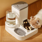 Factory Wholesale 2 in 1 Automatic Gravity Pet Food Feeder Water Dispenser Dog Cat Bowls Drinking Fountain Automatic Pet Feeder