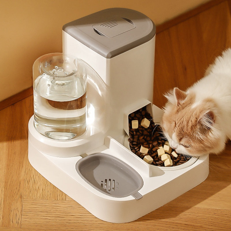 Factory Wholesale 2 in 1 Automatic Gravity Pet Food Feeder Water Dispenser Dog Cat Bowls Drinking Fountain Automatic Pet Feeder