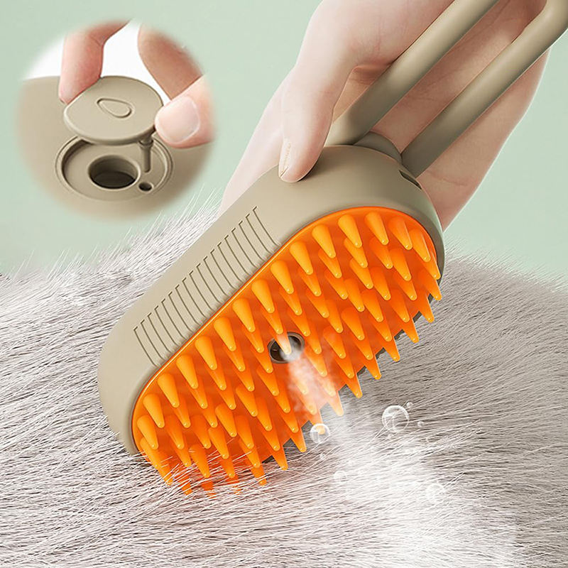 Foldable Pet Hair Remover Manufacturer 3 in 1 Multifunctional Electric Dog Spray Comb Cat Steam Brush
