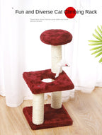 Cat Tree Tower Factory Cheap Wood Sisal Climbing Frame with Jumping Platform Scratching Post for Small Cats