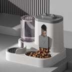 2 in 1 Automatic Pet Feeder and Water Dispenser Set Large Gravity Food Feeder Waterer for Small and Medium Cats Dogs