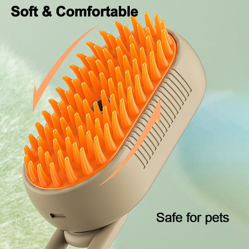 Foldable Pet Hair Remover Manufacturer 3 in 1 Multifunctional Electric Dog Spray Comb Cat Steam Brush